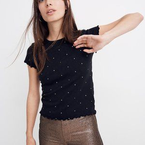 Madewell Baby Tee in Metallic Dot